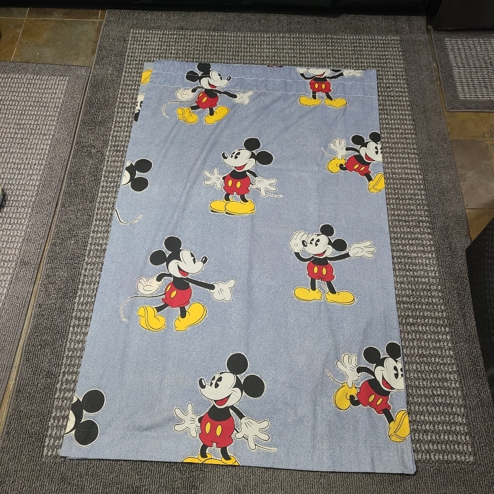 Disney Mickey Mouse Curtain Panels 80"x 63" Vintage